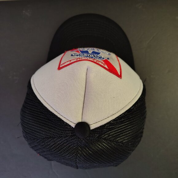 Pabst Blue Ribbon Hat Cap Snap Back Black White DOPE Mesh Trucker Ball Mens - Picture 10 of 15